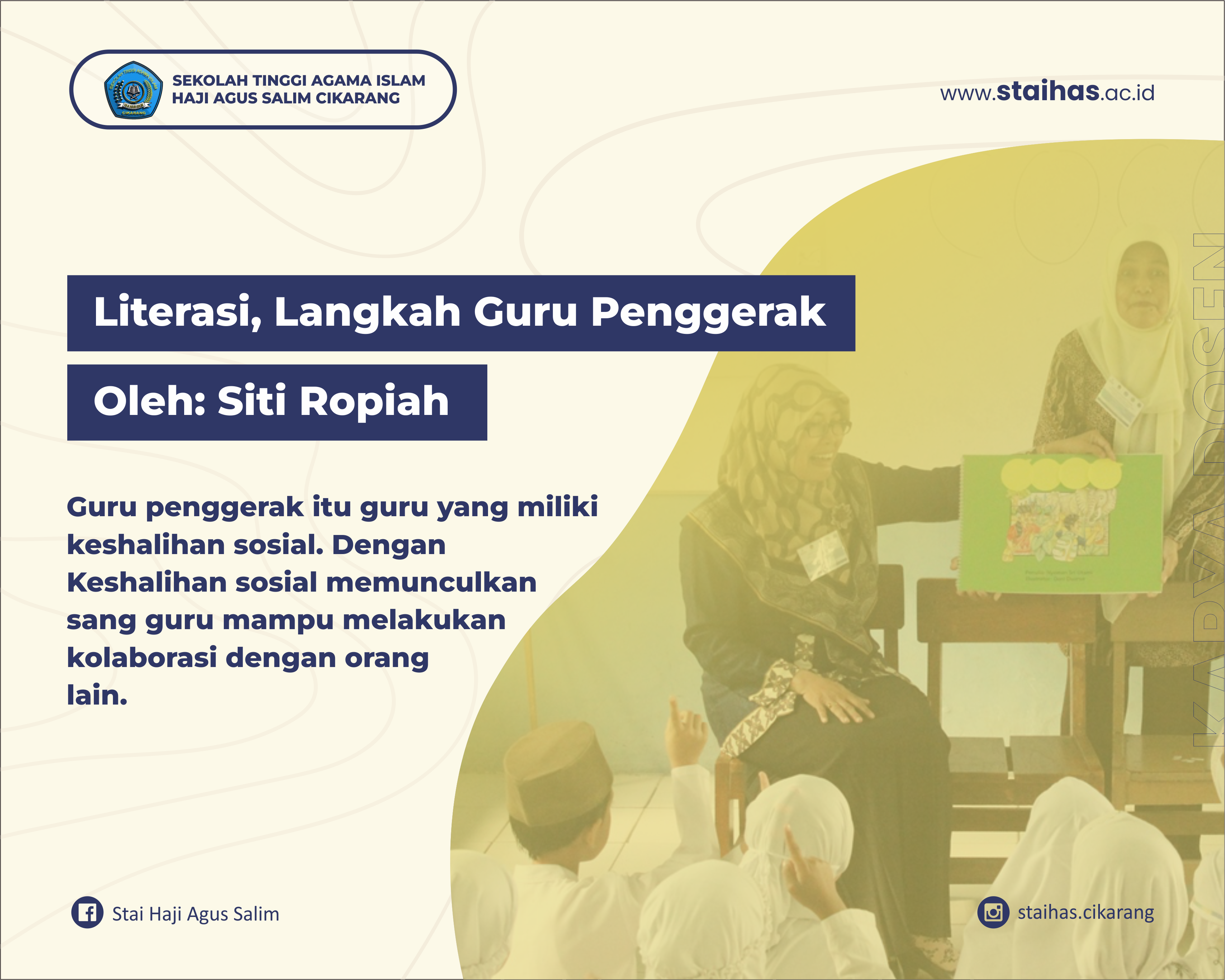 Literasi, Langkah Guru Penggerak - Siti Ropiah