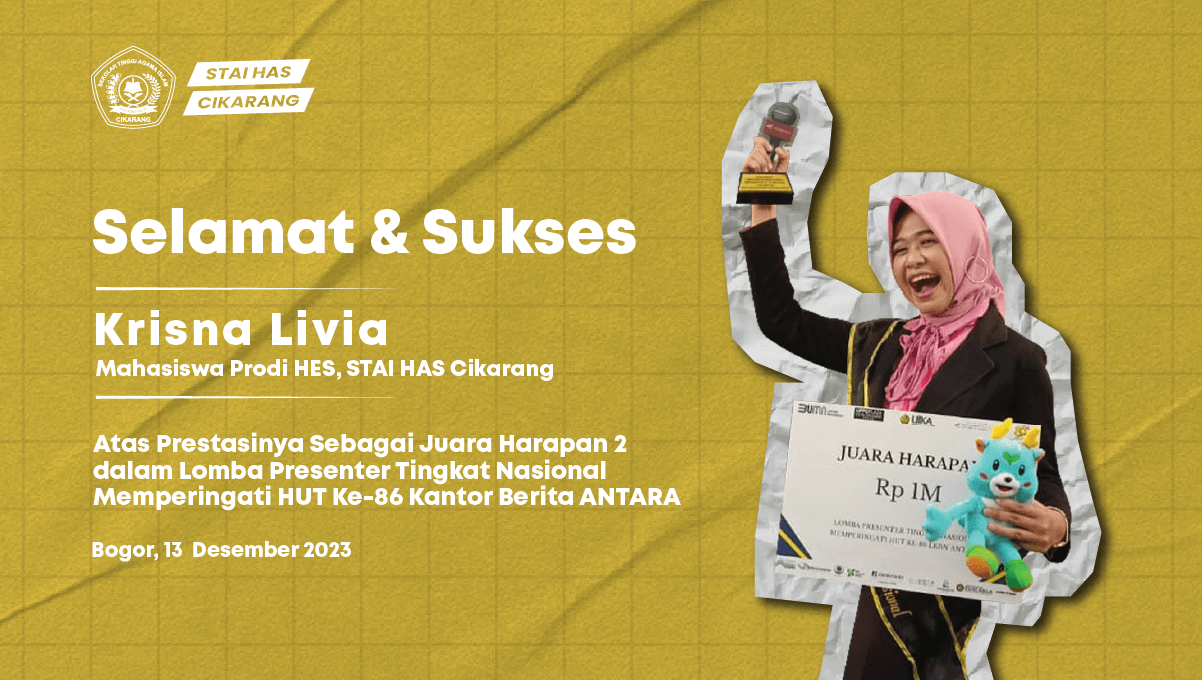 Mahasiswa STAI HAS Raih Juara Harapan 2 Lomba Presenter Tingkat Nasional